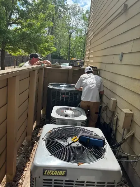 HVAC equipment installed outside a home